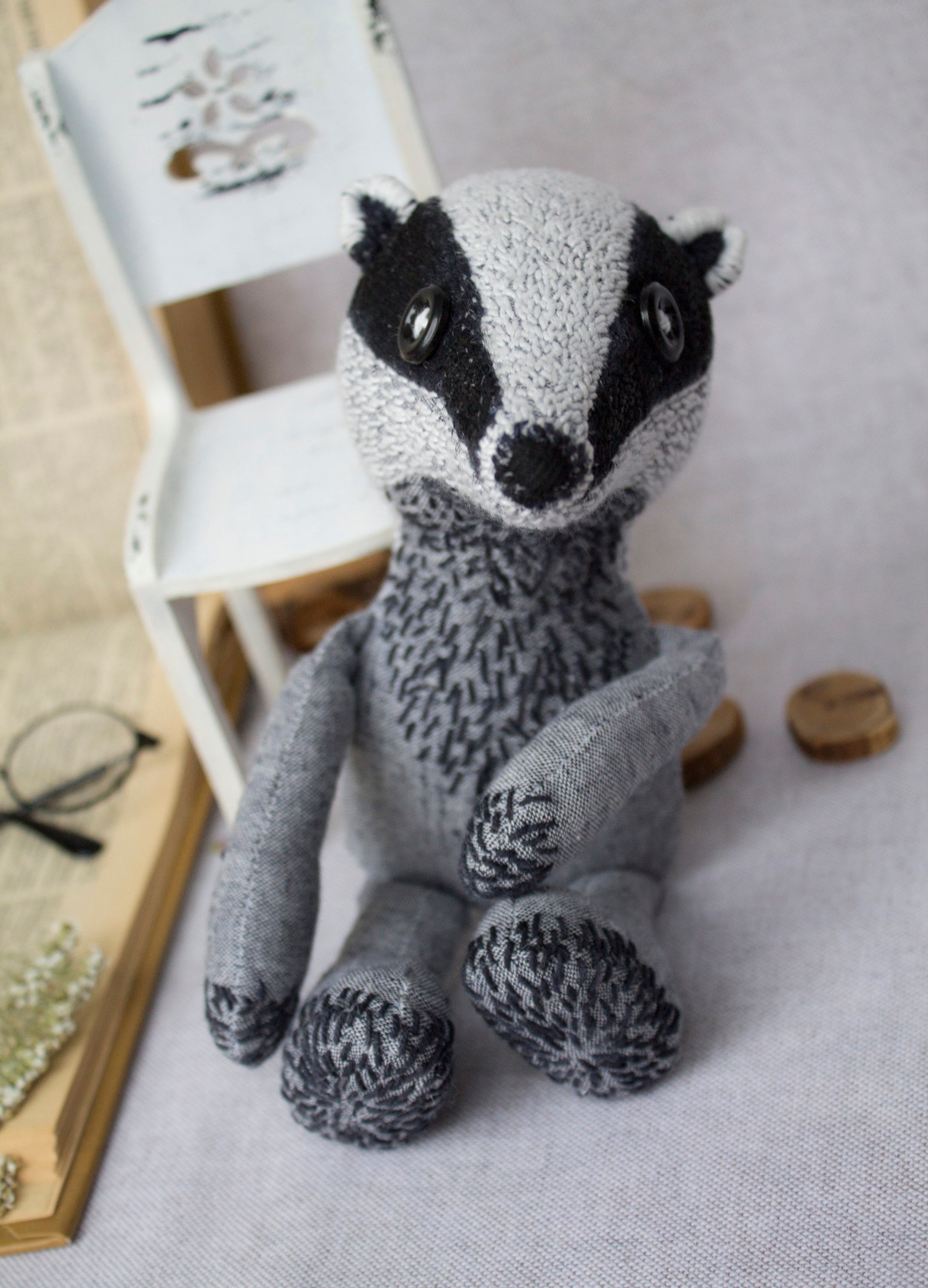 cuddly toy badger