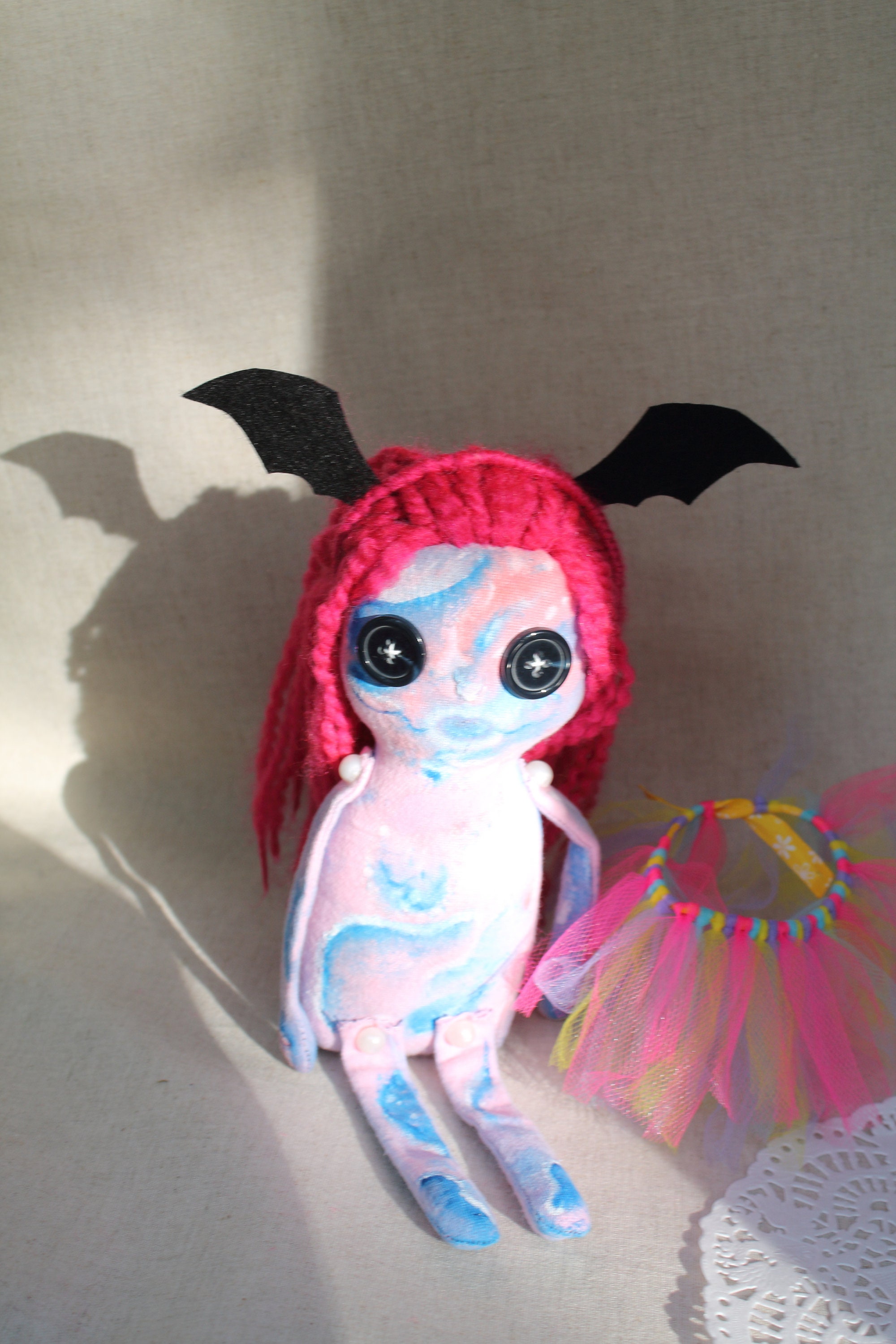 Pastel goth girl doll cute creepy rag doll halloween decor Etsy