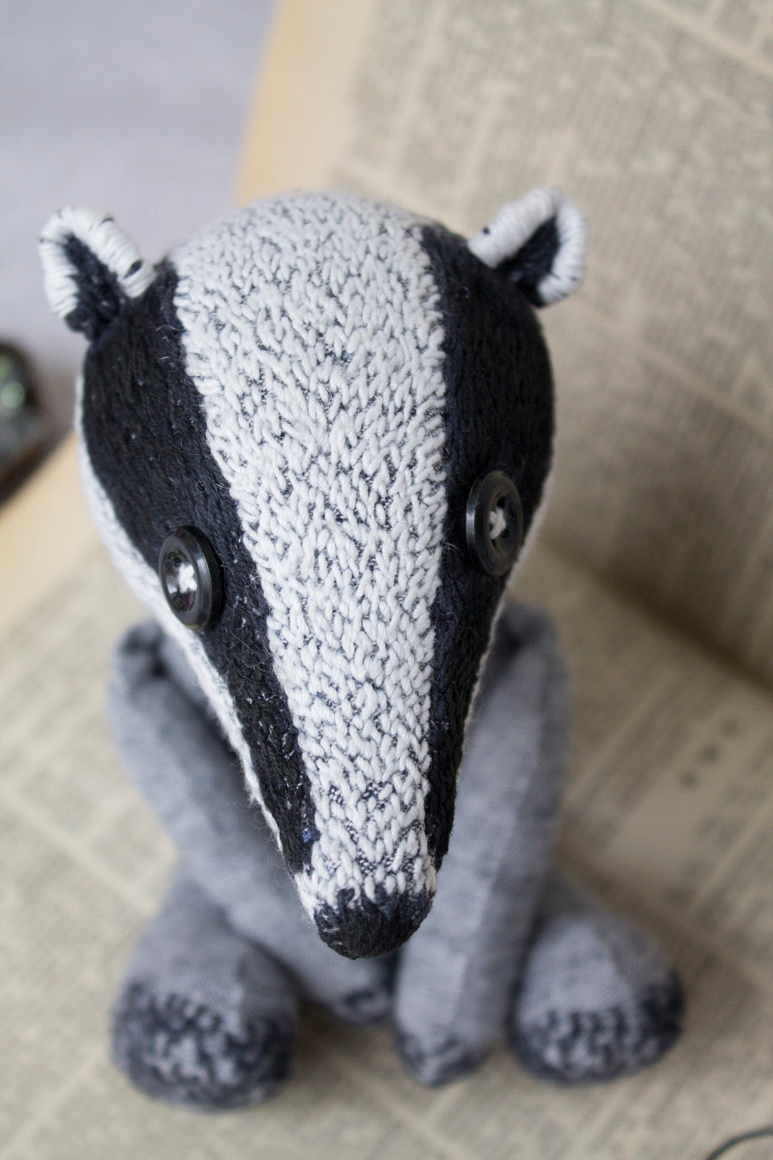cuddly toy badger