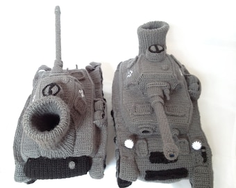 Panzer Hausschuhe Häkelanleitung deutsch, ausführlich DIY, detailliert, Pz Kpfw IV, versch. Größen, Panzer Pantoffeln, Geschenke für Ihn