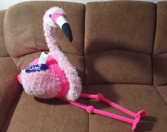 DIY Häkelanleitung Flamingo Ingo, Kissen oder Kuscheltier, 1,3m groß, PDF Anleitung deutsch