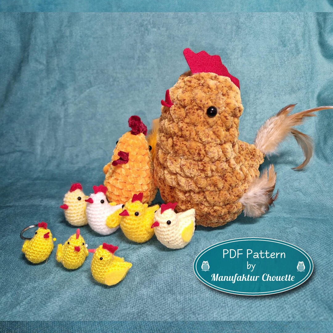 Chick Without Sewing, DIY Crochet Pattern, Scrap Yarn Usage, PDF ...