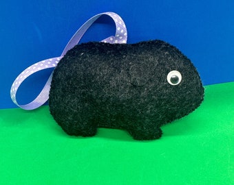 Black guinea pig- guinea pig decoration- gift for guinea pig owners