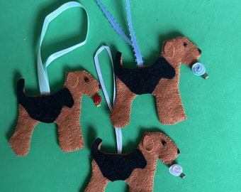 Welsh terrier hanging decoration- Welsh terrier/ Airedale terrier