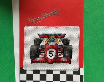 Go kart card- birthday card- car theme birthday card