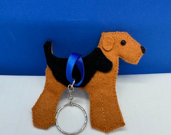 Welsh terrier keyring- Welsh terrier/ Airedale terrier keyring