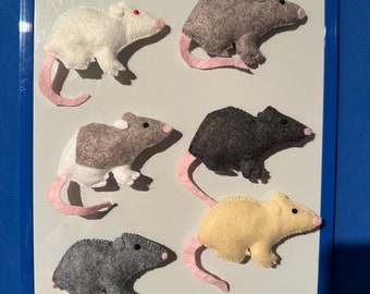 Small rat magnet- Felt rat fridge magnets