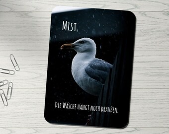 Funny Postcard Seagulls Map Funny Sayings North German Coastal Love Sea Love Animal Postcard Seagull Joke Weather Rain Bath Washing