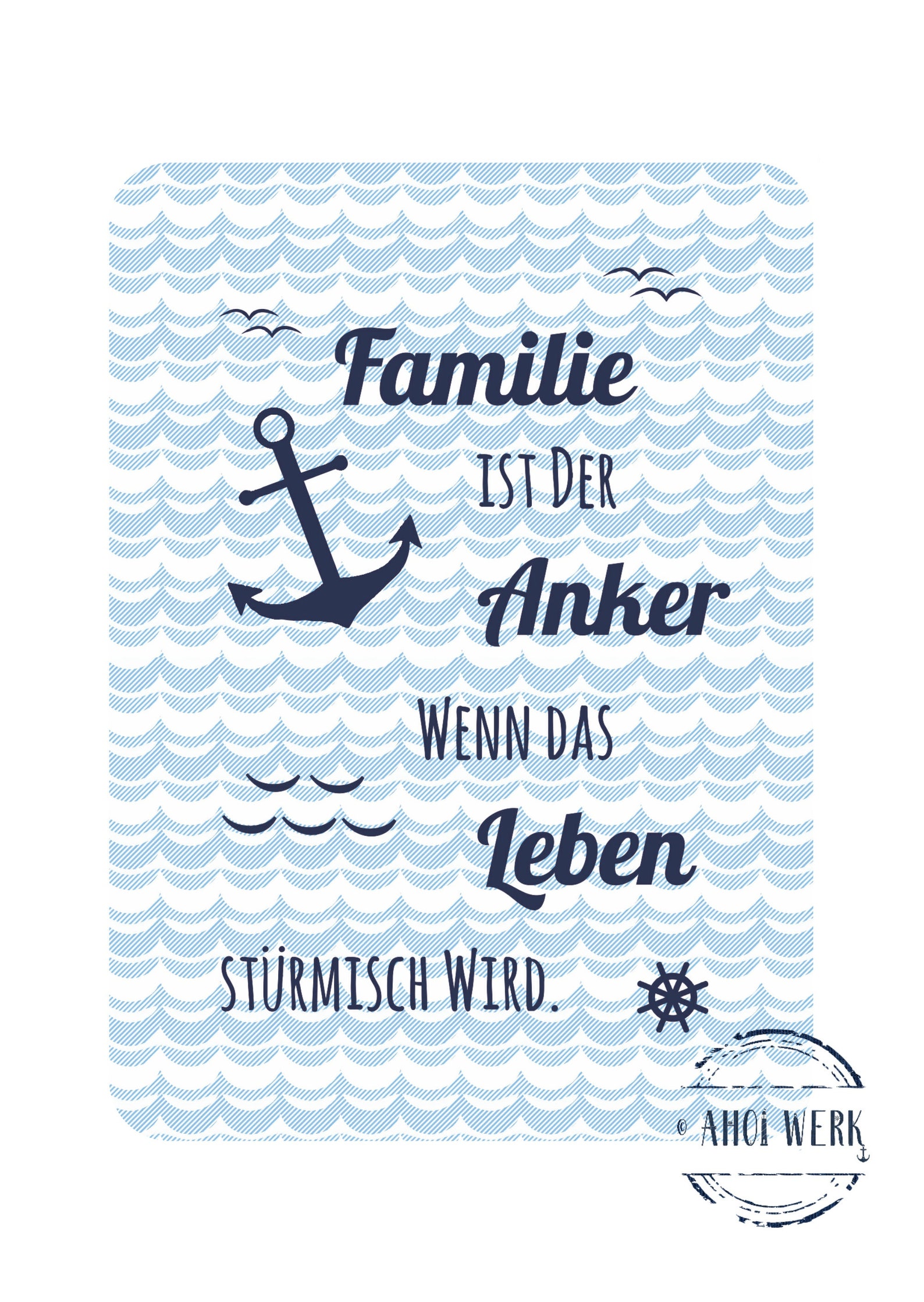 Maritime Postkarte Familie Postkarte Meer Karte Spruch Danke Etsy