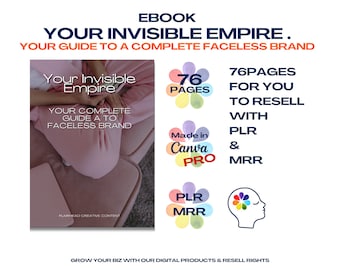 ebook Faceless Digital Marketing | faceless instagram post | faceless instagram | dfy mrr and plr | passive income ebook | products to sell