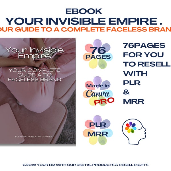ebook Faceless Digital Marketing | faceless instagram post | faceless instagram | dfy mrr and plr | passive income ebook | products to sell