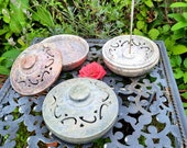 Incense bowl 3 in 1 soapstone with lid Incense stick holder Smoking vessel