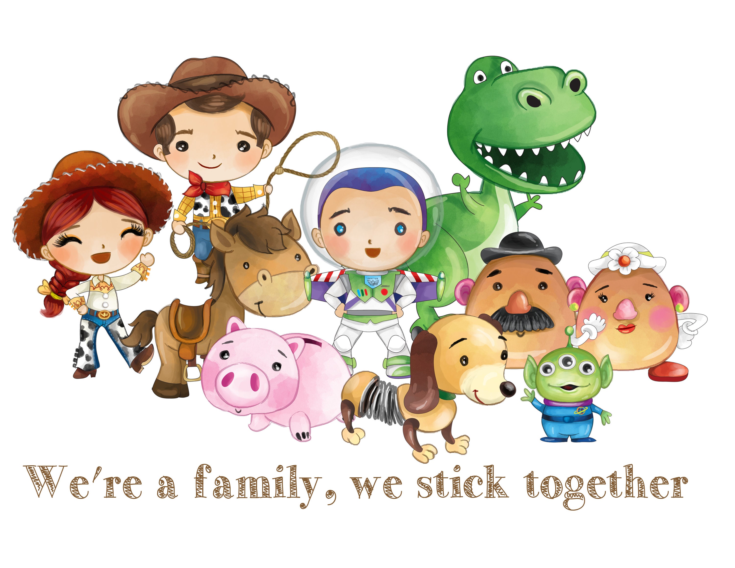 Toy Story Family Print Etsy