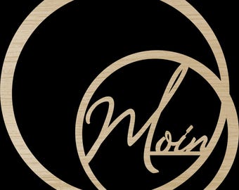 Laser file Moin double circle door sign SVG DXF PDF door wreath cutting file plotter file laser cut digital download laser German