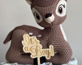 Caketopper zur Geburt Junge & Mädchen - Tortenstecker Blumenstecker "It*s a Boy!" "It*s a Girl!" lasergeschnitten