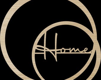 Laser file Home Double Circle Door Sign SVG DXF PDF Door Wreath Cutting File Plotter File Laser Cut Digital Download Laser German