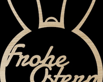 Laserdatei Osteranhänger - Ostern Aufhänger DXF PDF SVG Kranz