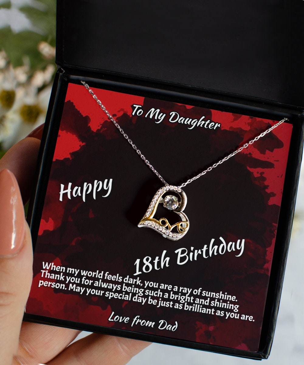 Personalized Happy 18th Gifts Necklace Sweet Fifteen 18th Year Old Girl Gift Ideas for Her Birthday Christmas Customized Gift Box Message Card
