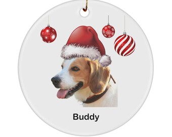 Custom pet portrait ornament for Christmas. Christmas dog ornament. Christmas tree decoration. Dog tags for dogs personalized,
