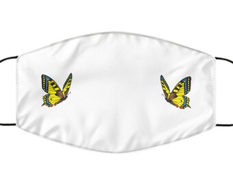 Butterfly gifts face mask, washable, reusable, and breathable. Butterfly face mask for women.