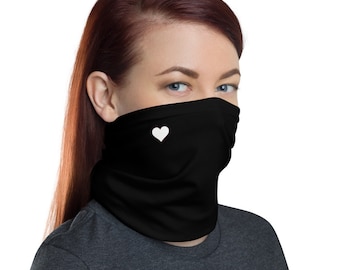This simple and elegant neck gaiter, face mask, bandana, scarf looks really striking on any women's face.