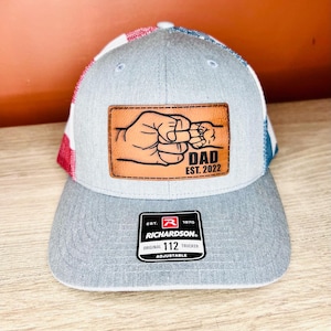 Murciélago Richardson. Sombrero de camionero. Parches de sombrero. Parche de cuero. Gorra de béisbol. Sombrero de papá. Parche para papá