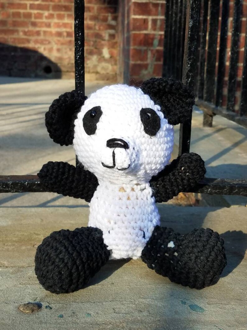 black and white panda teddy