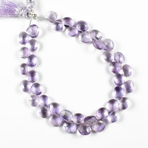 Pink Amethyst Beads Pink Amethyst Heart Shape Beads Natural Pink Amethyst Faceted Briolette Amethyst Gemstone 7-8 MM Size 7 Strand
