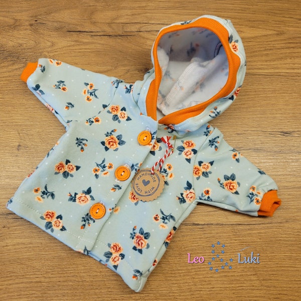 Puppenjacke Sweatjacke - (Puppengröße: 43-45 cm)