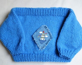 Submarine sweater for babies size 56