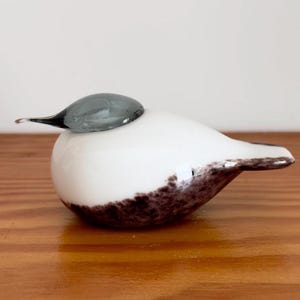 Oiva Toikka Small Smew (pikku-uivelo) Art Glass Bird by Iittala