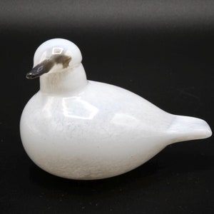 Nuutajärvi oiva toikka  Bunting Snow Bunting Black Bird by Oiva Toikka Nuutajärvi 1988-92 Pulmu