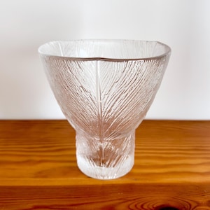 Iittala Finland Tuuli (The Wind) Vase Large Vintage Clear Design Glass by Valto Kokko Finland