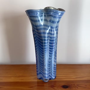 Oiva Toikka KOP Centerpiece Vase Sea Blue Massive Art Glass Rare Special Edition by Nuutajärvi Finland