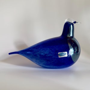 Oiva Toikka Kemira Very Rare Special Glass Bird Vintage Design Art Glass by Nuutajärvi Finland
