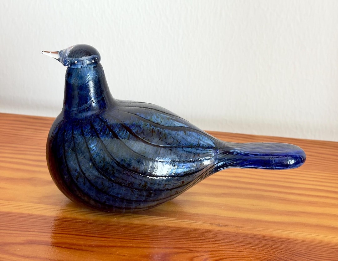 Oiva Toikka Blue Cuckoo (sinikäkönen) Glass Bird Very Rare Design
