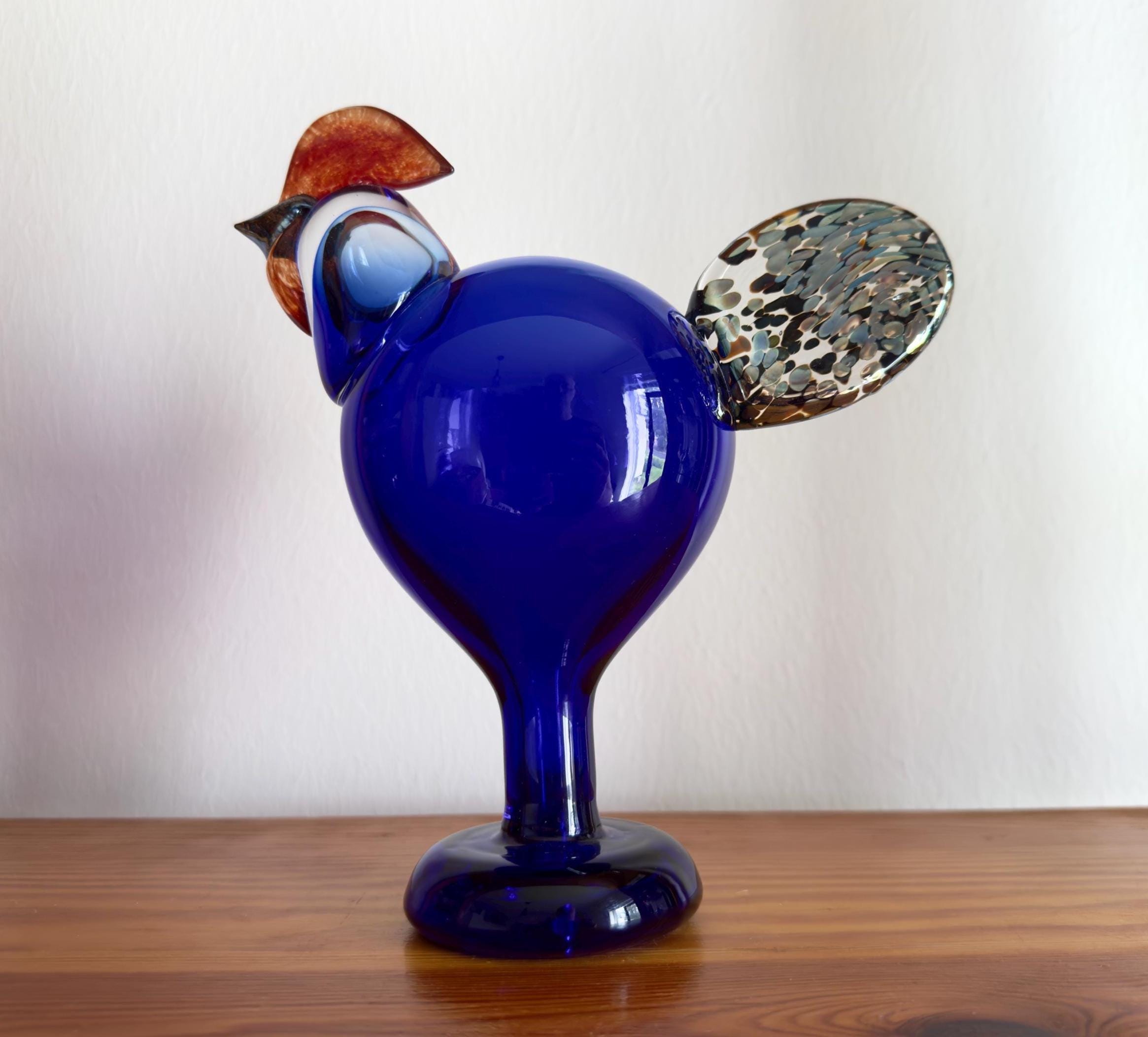 Oiva Toikka Festive Rooster (kukko) Glass Bird 1997 25 Years