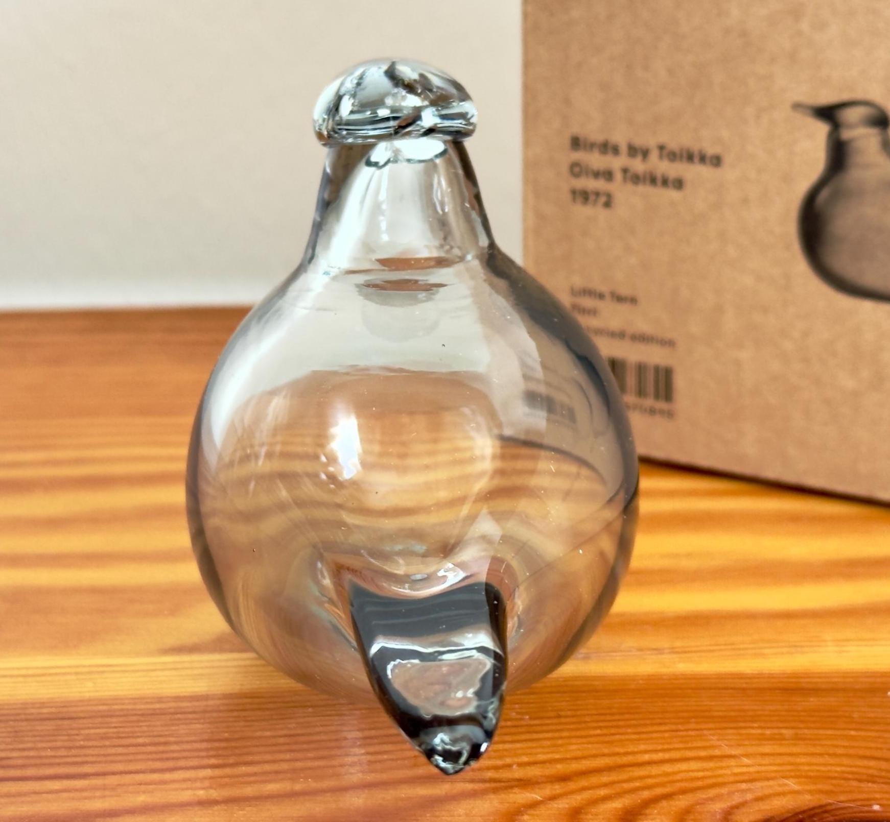 Oiva Toikka Little Tern (tirri) Glass Bird Recycled Clear Art