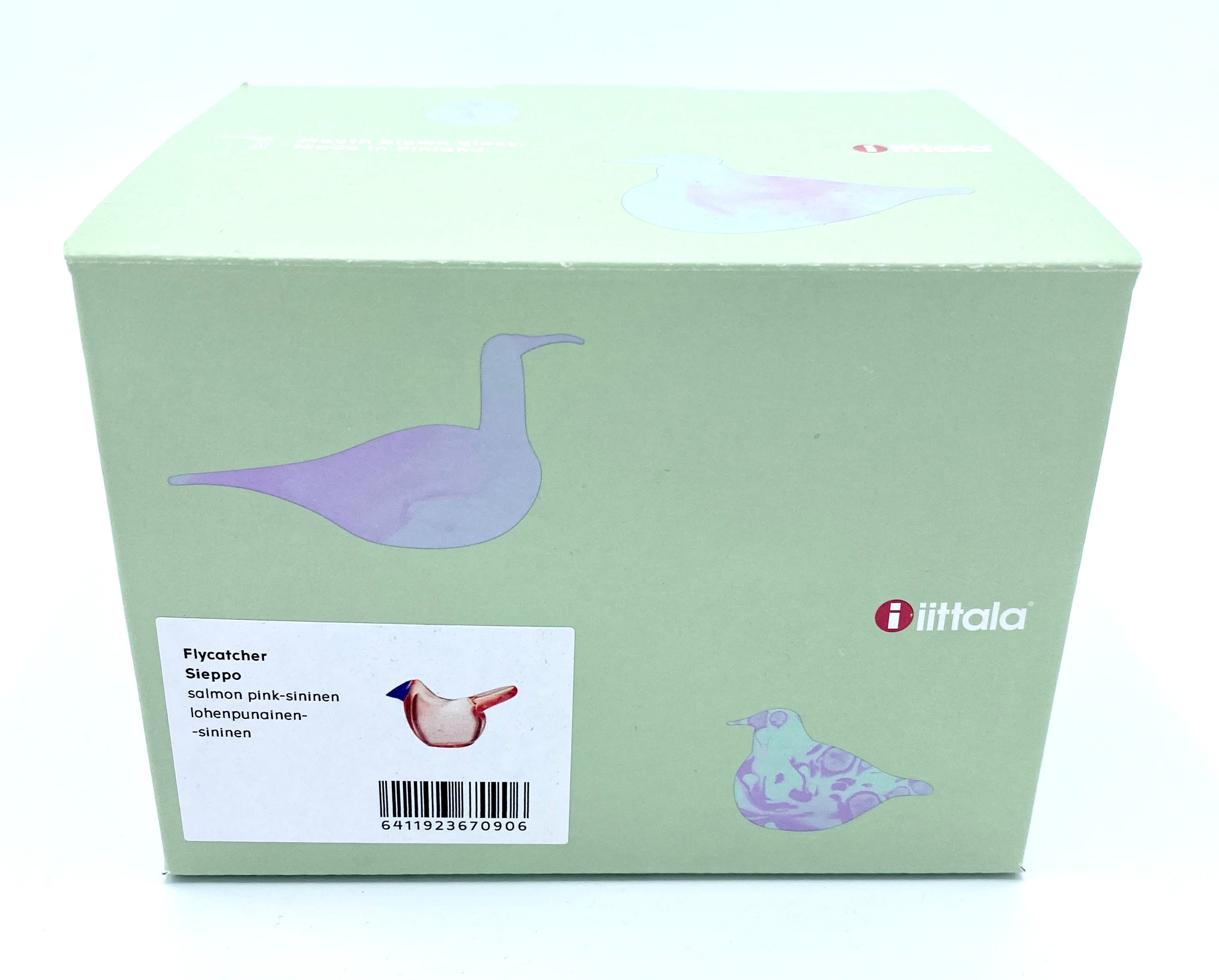 ガラス vintage sieppo/ Oiva Toikka Oiva Toikka Flycatcher (sieppo) Art Glass Bird Salmon Pink