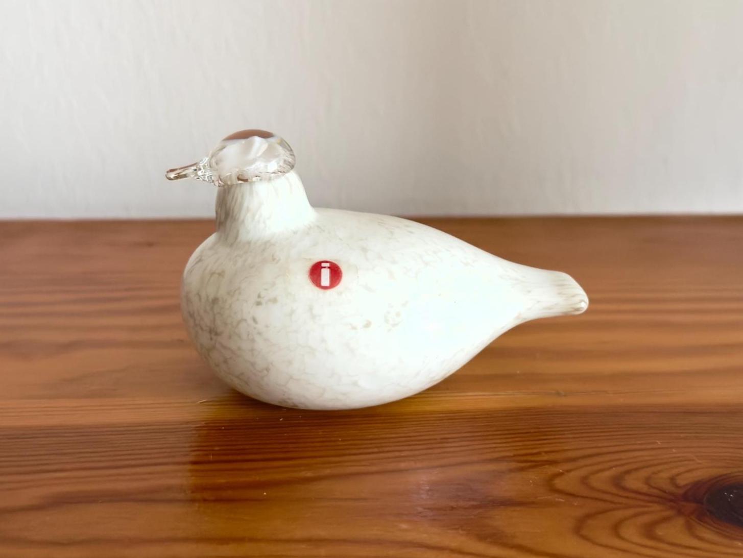 Oiva Toikka Kiiruna Ptarmigan 1980’s Little Vintage Art Glass Bird Nuutajärvi Finland