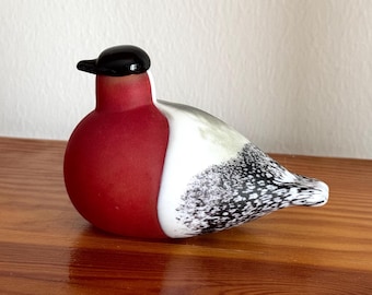 イッタラ オイバ トイッカ アート ガラス バード ピーチ アンバー