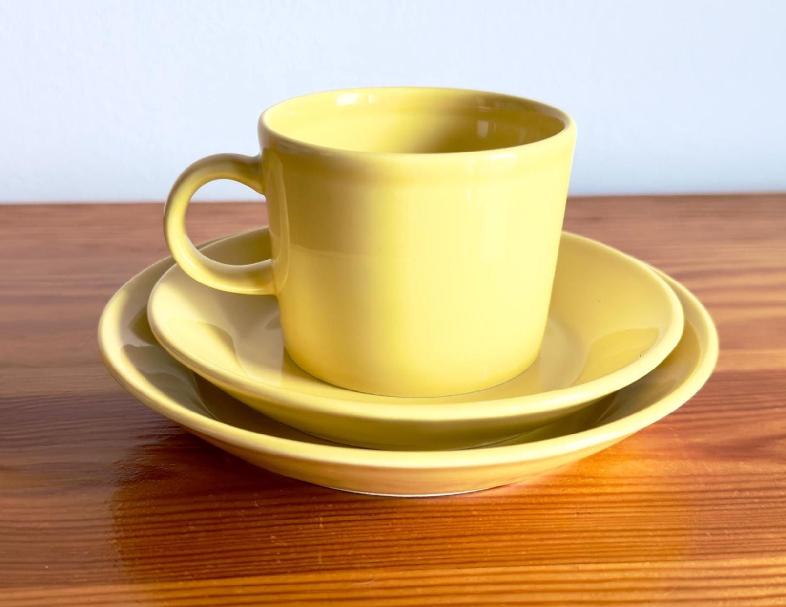 アラビア　ARABIA FINLAND ABC プレート 3点セット イエロー Arabia Finland Teema Coffee Cup With Saucer and Dessert Plate 3