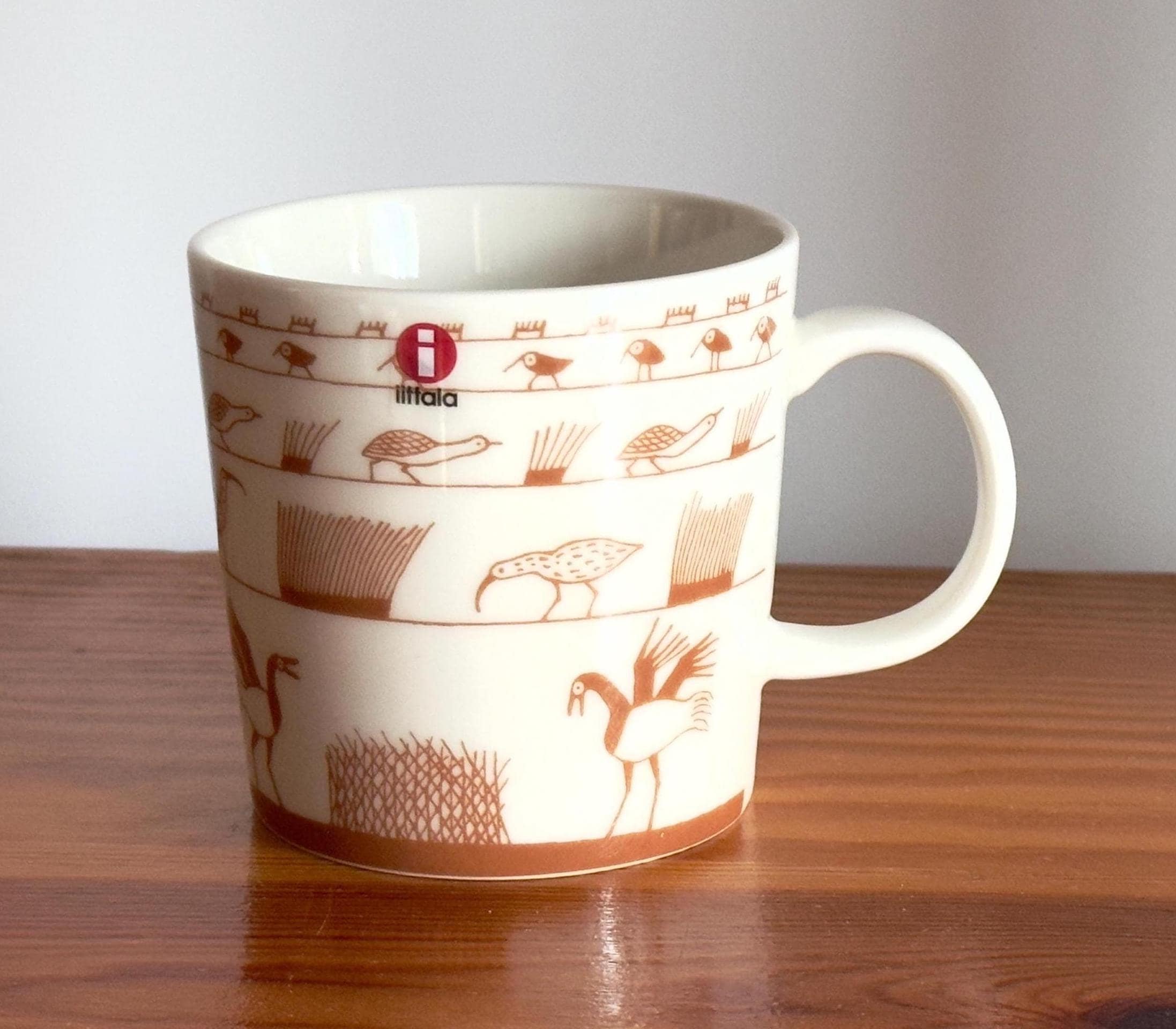 Oiva Toikka Collection Mug Birds (linnut) Brown Vintage Design