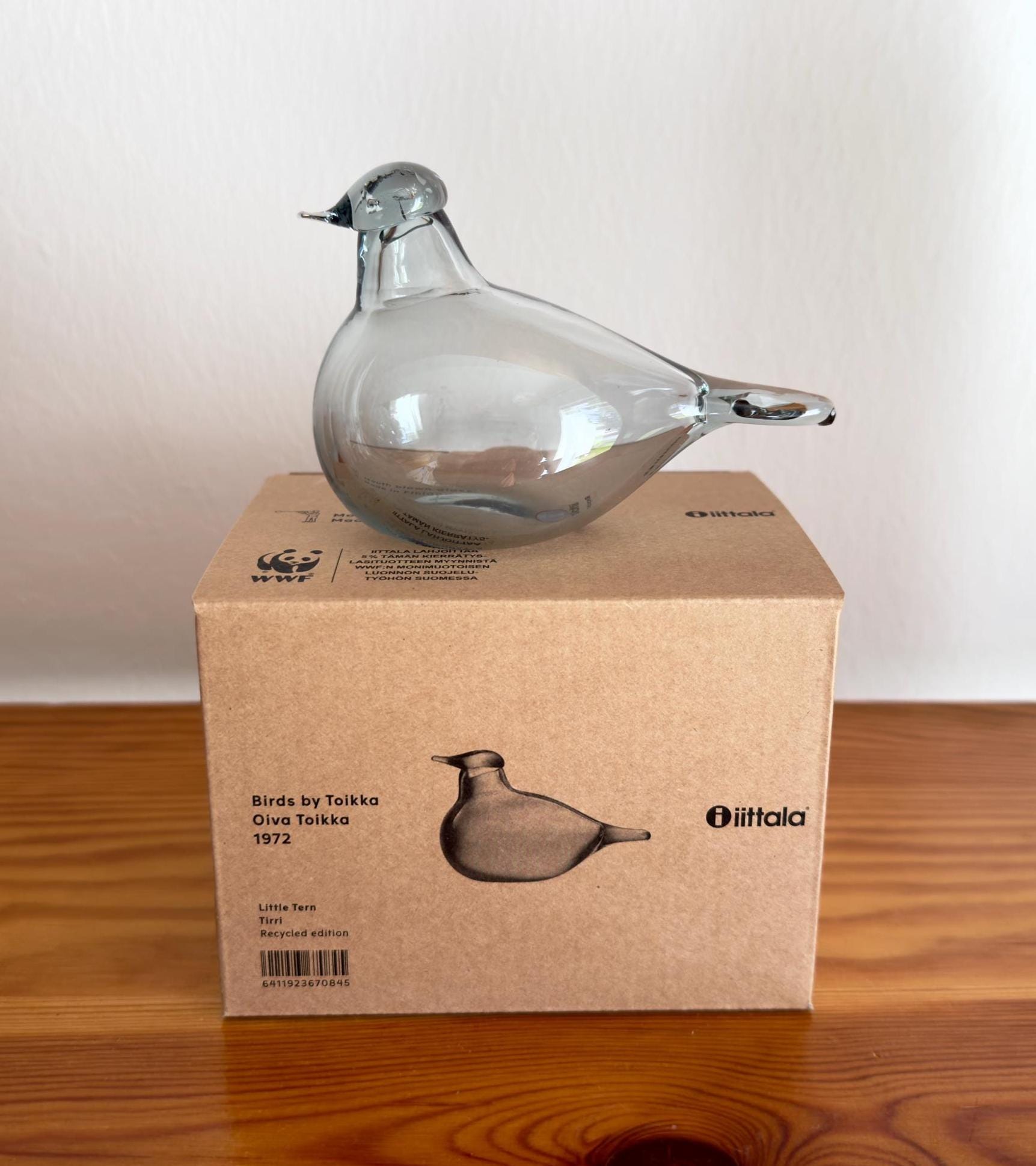 Oiva Toikka Little Tern (tirri) Glass Bird Recycled Clear Art
