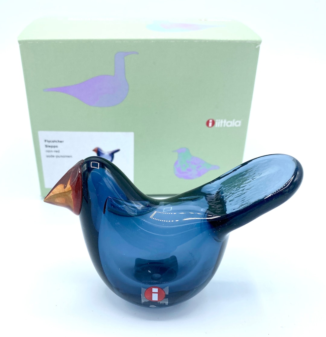 置物 Birds by Toikka FLYCATCHER SIEPPO 15+1 Oiva Toikka Flycatcher (sieppo) Art Glass Bird Salmon Pink With