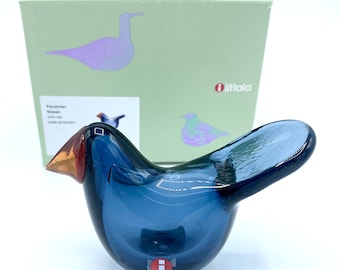 工芸品  birds oiva toikka SMEW Oiva Toikka Iittala Smew Bird Nuutjarvi Art Glass Large 8.25