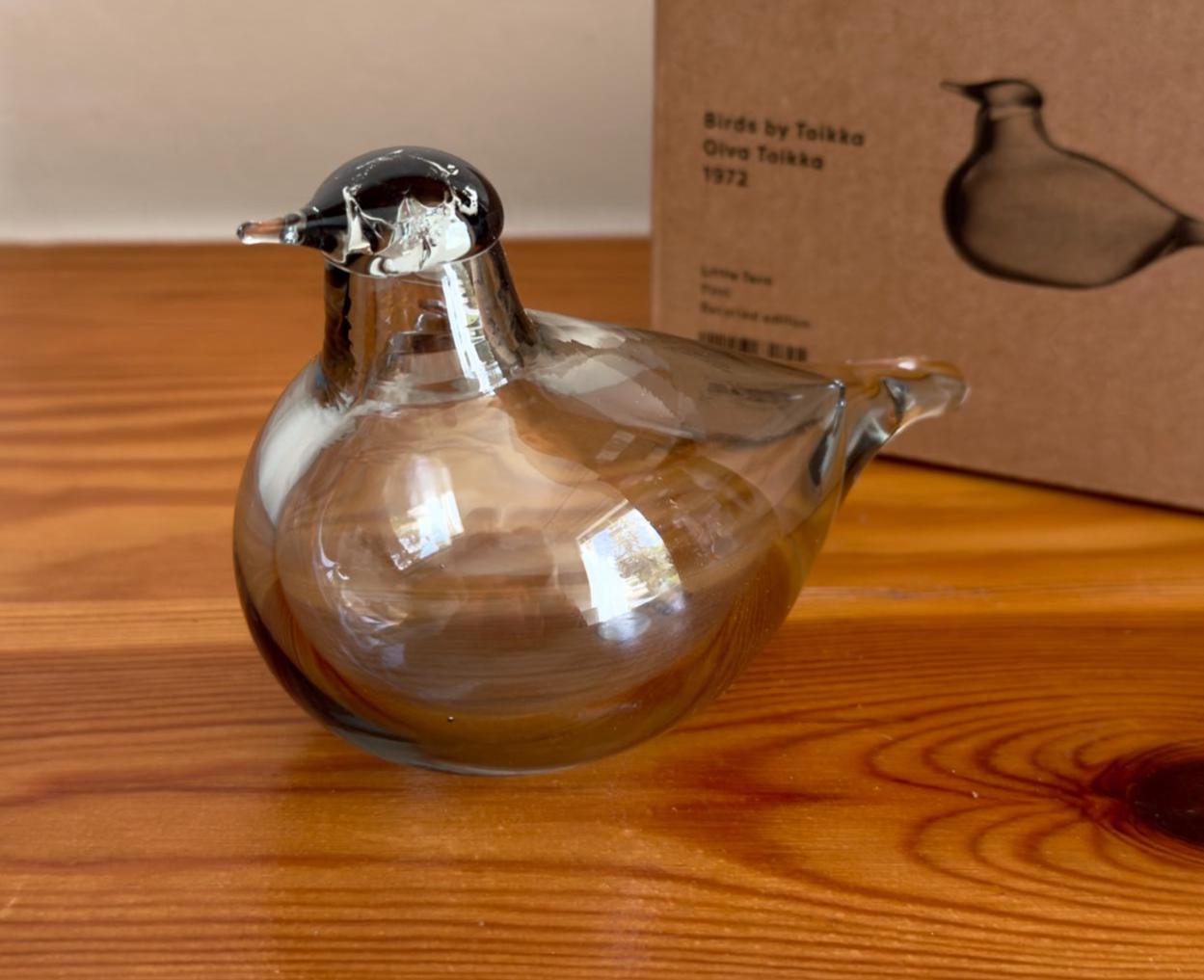 Oiva Toikka Little Tern (tirri) Glass Bird Recycled Clear Art