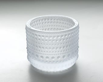 Oiva Toikka Kastehelmi Clear Frosted Glass Candle Holder for Tealight + Original Box by Iittala Finland Multiple available