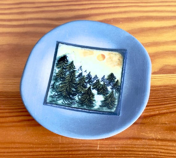 Arabia Finland Forest (metsä) Wall Plate Vintage Design Art