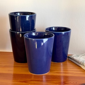 Arabia Finland Kilta Four Mugs Original Blue Vintage Design Ceramics by Kaj Franck